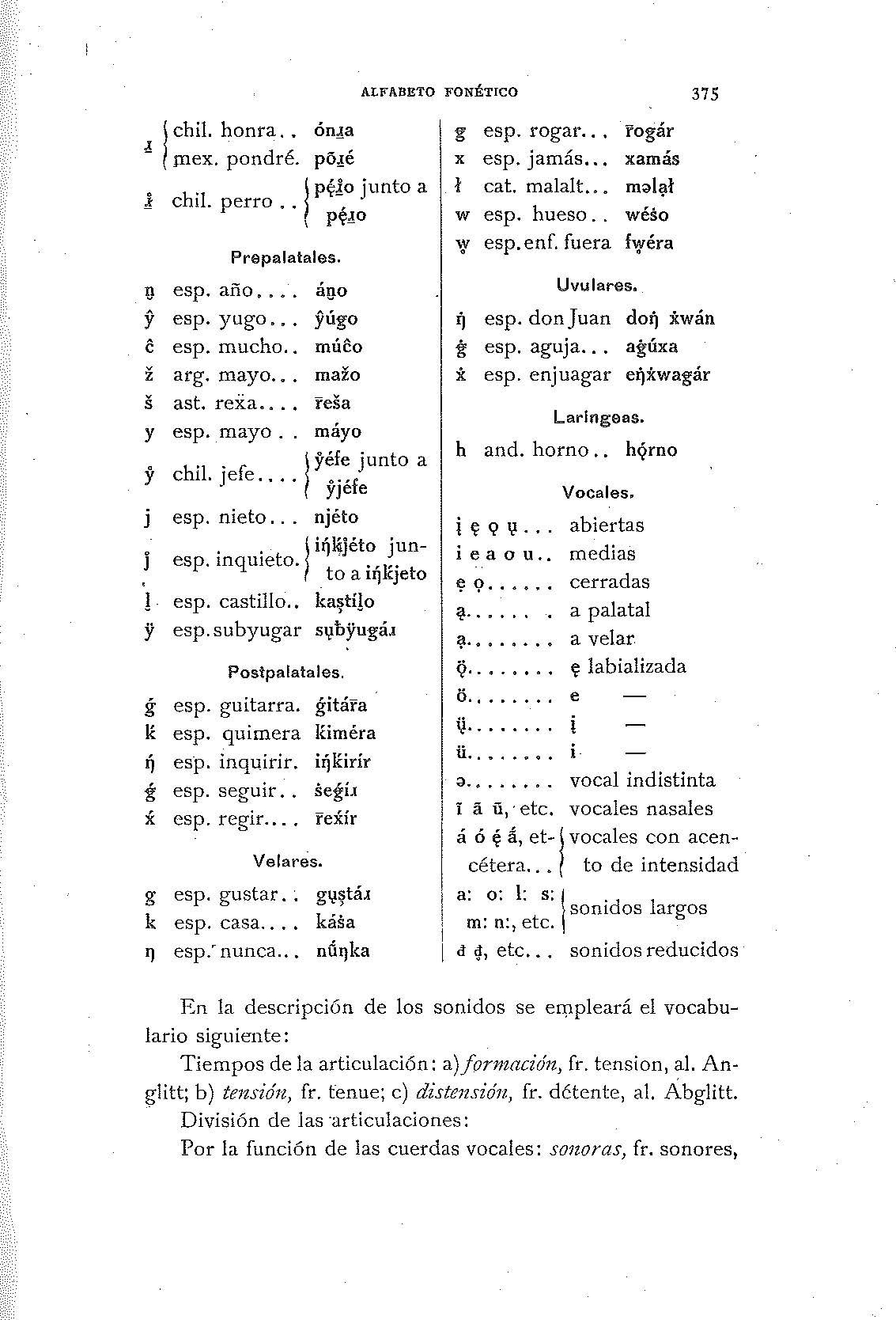El alfabeto fonético 375